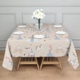 thumbnail image 3 of Minimalist Princess Pattern Square Tablecloth,Waterproof Square Table Cover,Wipeable Spillproof Washable Table Cover for Home Kitchen Party Decor 60"x60"(152x152cm), 3 of 6