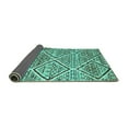 thumbnail image 2 of Ahgly Company Indoor Square Abstract Turquoise Blue Contemporary Area Rugs, 5' Square, 2 of 4