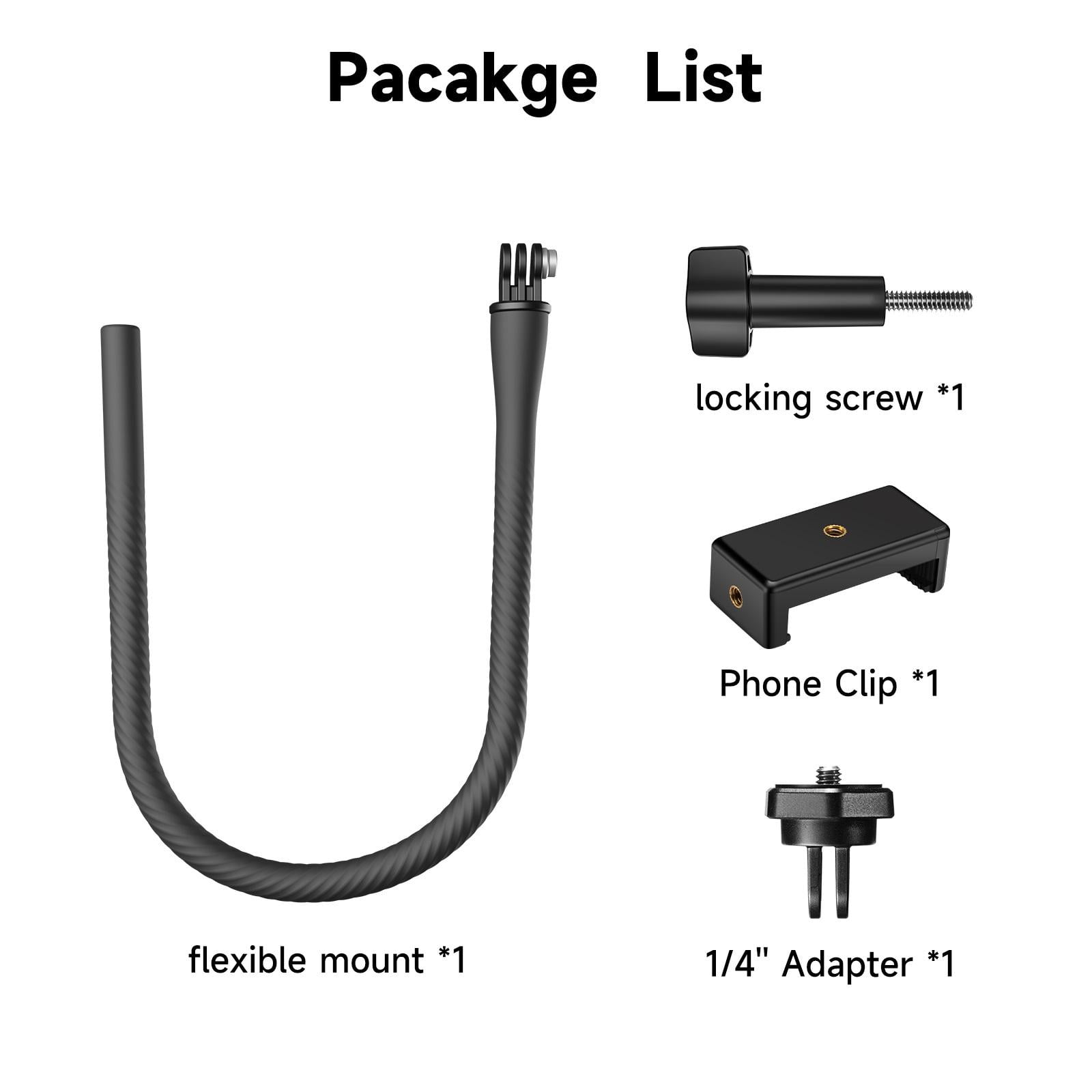 NATEFEMIN Flexible for Insta360 Mount Phone Clip Versatile Octopus Tripod Bendable Wrap Anywhere Travel Vlog Car Trips Fitness Shots