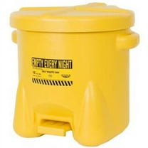 Eagle Mfg Oily Waste Can,10 Gal.,Poly,Yellow 935FLY