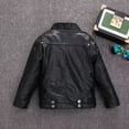 thumbnail image 5 of Esaierr 2-14 Years Boys Girls Trendy PU Leather Jacket for Kids Toddler,Spring Fall Motorcycle Jacket Outwear,Teen Boys Leather Coats, 5 of 8
