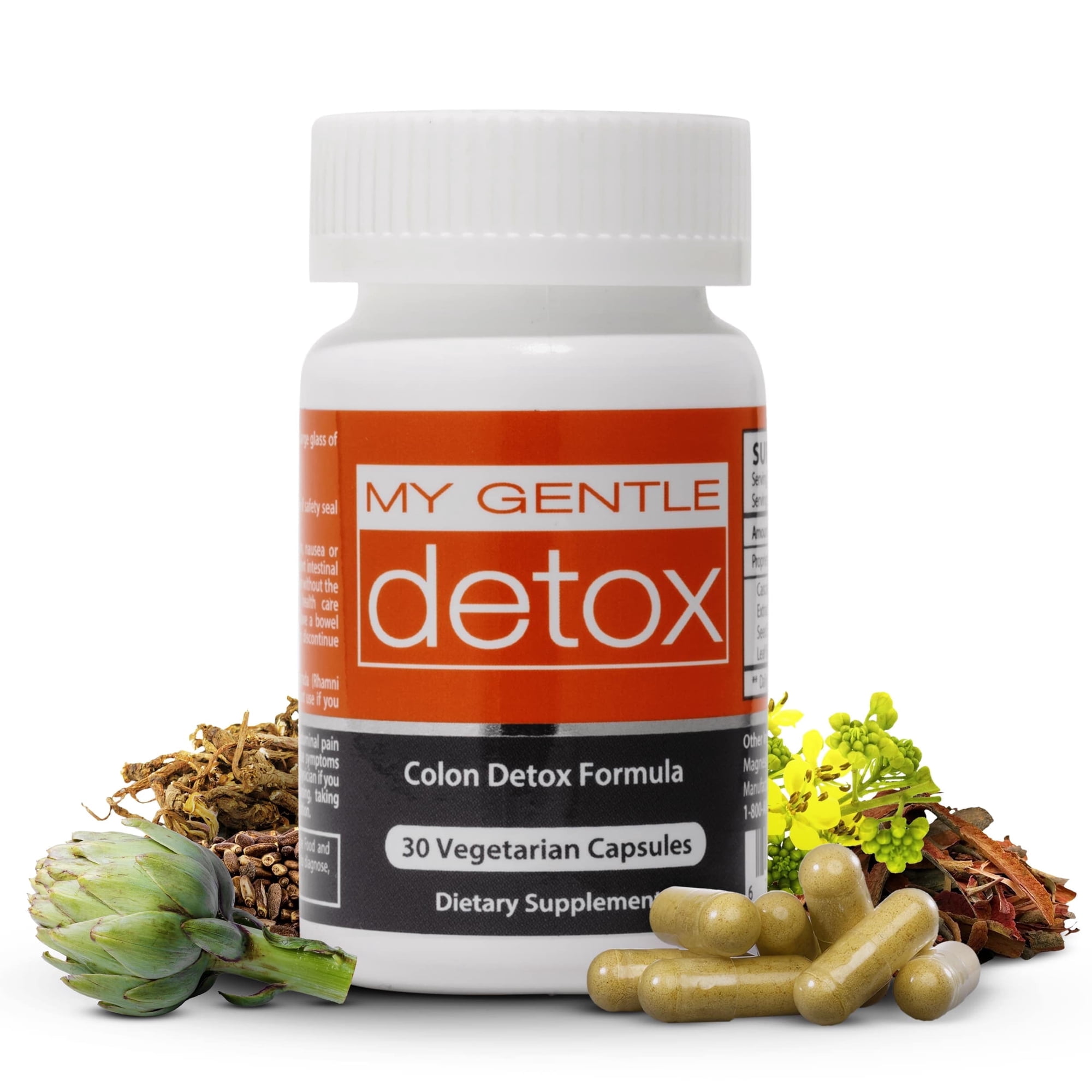 My Gentle Detox - Gentle Constipation Relief for Women & Men - Take at Night, Poop Next Day - 100% Natural Colon Detox Supplement for Less Bloating, Gas, Discomfort (30 Ct)