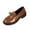Brown, variant on Willtoo Women's Chunky Heel Loafers Fashion Metal Buckle Comfort Round Toe Anti-Slip Lug Sole Platform Slip On Loafers Casual Work Business Dress Shoes