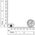 thumbnail image 6 of Gem Stone King 10K Two Tone Gold Blue Sapphire and Lab Grown Diamond Engagement Ring for Women | 2.10 Cttw | Oval 8X6MM | Gemstone September Birthstone | Size 8, 6 of 6