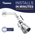 thumbnail image 3 of Douches HammerHead & Acirc;&reg; Métal Solide 2 Pouces Têtes de Douche Haute Pression - Chrome & Acirc;?? 2,5 GPM Têtes de Douche Haute Pression - Tête de Douche à Haut Débit avec Sp Réglable, 3 of 8