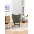 thumbnail image 4 of Rocking Chair, Nursery Rocking Chair, Teddy Upholstered Glider Rocker with High Backrests and Armrests, Modern Accent Chair for Living room, Bedroom, Balcony, Green., 4 of 8