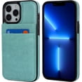 thumbnail image 3 of REQO Compatible with iPhone 13 Pro Max Case Wallet with Credit Card Holder, Premium Leather Magnetic Clasp Kickstand Heavy Duty Protective Cover for iPhone 13 Pro Max 6.7 Inch(Mint Green), 3 of 7