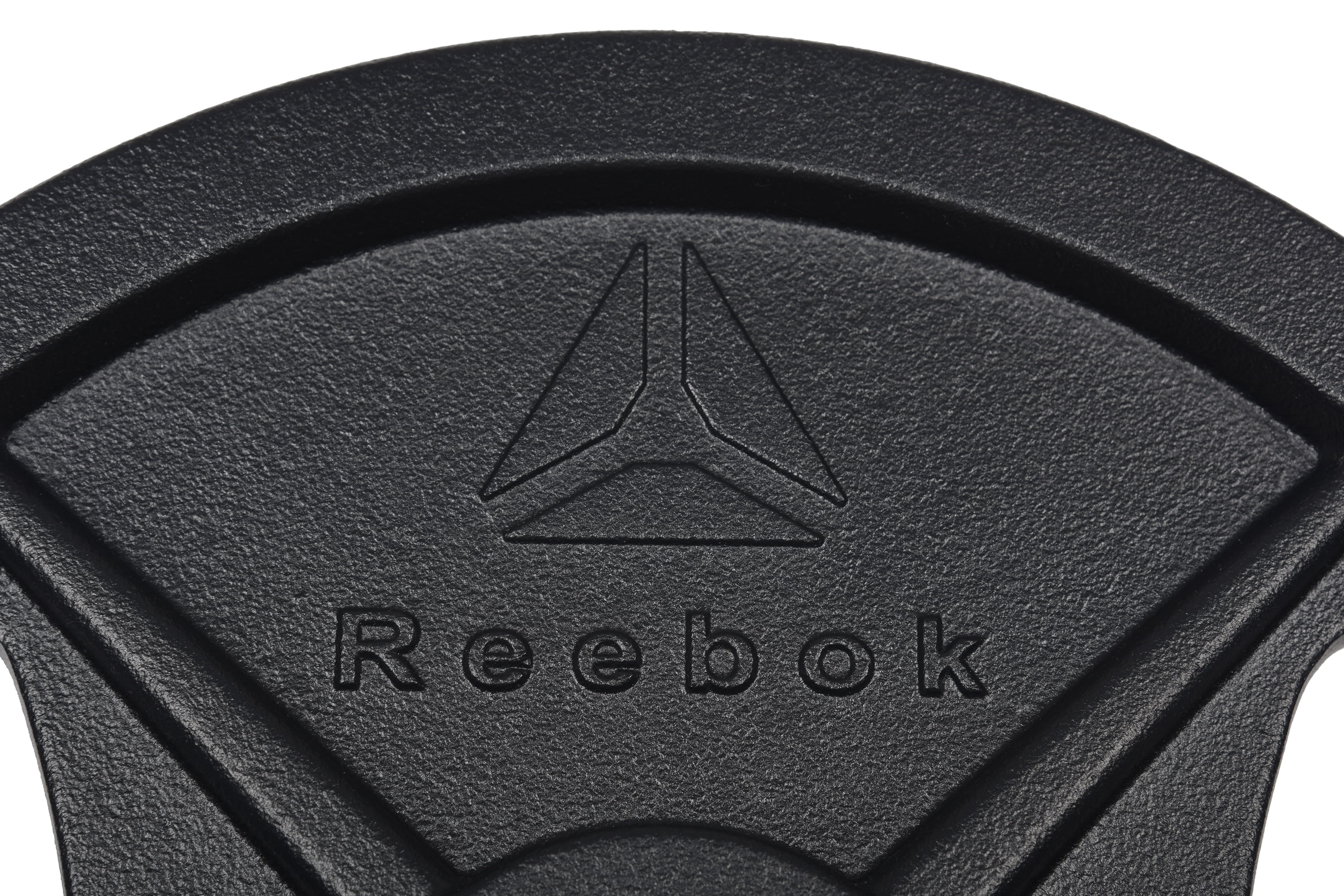 Reebok 50lb Standard Cast Iron Precision Weight Plate with 2-Grip Handles for Strength Training