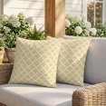 thumbnail image 3 of 16x16 Pillow Covers Set of 2, Yellow Moroccon Square Throw Pillow Covers for Couch/Sofa/Living Room, Farmhouse Minimalist Ethnic Geometric Decorative Soft Pillowcases for Couch Throw Pillows, 3 of 9