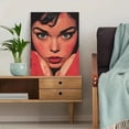 thumbnail image 5 of UXIEQU 12x16 Inch 2D Flat A Little Bonjour Wall Art Pink Red Pop Art Funny Living Room Gallery Decor, 5 of 8
