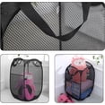 thumbnail image 5 of Cesto de malla plegable para ropa sucia, redondo, plegable, color negro, compatible con asas, para niños, ideal para el hogar., 5 of 5