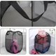 thumbnail image 5 of Cesto de malla plegable para ropa sucia, redondo, plegable, color negro, compatible con asas, para niños, ideal para el hogar., 5 of 5