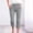 Gray, variant on Women's Capri Length Leggings Slim Fit Sports Workout Active Cropped Pants Khaki L