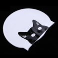 thumbnail image 3 of 3 Uds Gorro de Natación Elástico de Silicona con Patrón de Dibujos Animados para Mascotas, Gorro de Baño Deportivo para Niños, Gato Collins / Cathead Baoblaze Gorro de natación de silicona, 3 of 8