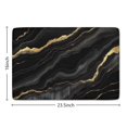 thumbnail image 5 of Black Gold Marble Pattern Flannel Non Slip Door Rugs,Washable Door Mats Indoor,Decorative Door Mats,Dirt-Resistant and Absorbent Doormat for Entrance,Bedroom,Kitchen,Bathroom,23.5x16in(60x40cm), 5 of 5