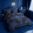 thumbnail image 2 of Erosebridal Damask Baroque Floral 7-Piece Twin Bedding Sets For Adult,Vintage Gothic Theme Bedding Comforter Set,Reversible black, 2 of 6