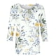 thumbnail image 4 of Camiseta de moda para mujeres Ichuanyi Camiseta estampada a mitad de manga 3/4 Blusa redonda de cuello redondo ICHUANYI WER2023081606121, 4 of 4