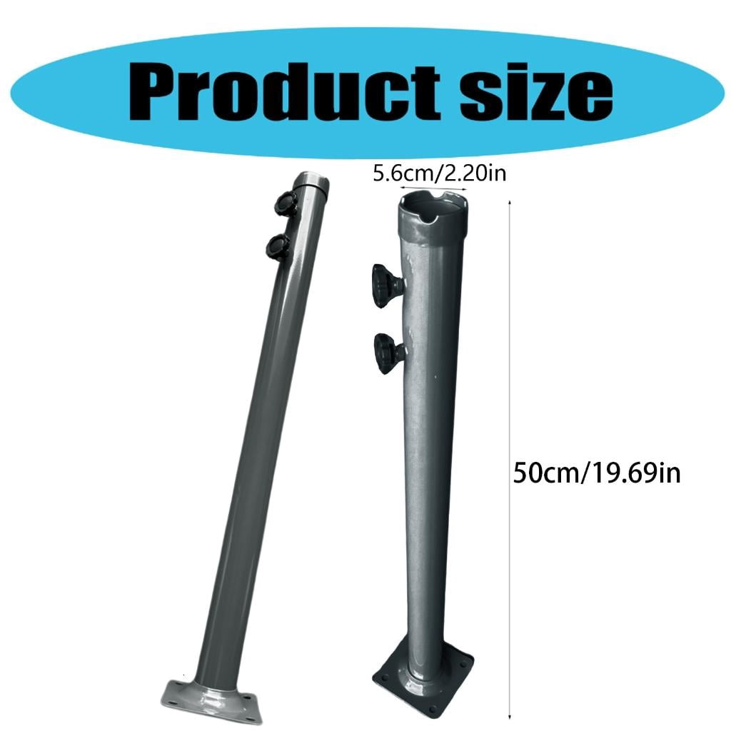 Yihuala Outdoor Umbrella Base Accessory Iron Umbrella Stand Tube Umbrella Base Cylinders Metal Stability for poolsides Shade