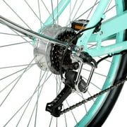 Hyper Bicycles E-Ride 26-Inch Ladies Electric Cruiser Bike with 250W Motor in Turquoise