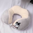 thumbnail image 5 of Almohada de cuello en forma de U, almohada portátil bonita para la cabeza, para oficina, siesta, viaje, coche, dormir, perro bordado doble, 5 of 5