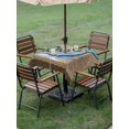 thumbnail image 4 of Outdoor Tablecloths with Umbrella Hole & Zipper, Vintage Whale 54x54 Inch Square Tablecloths, Brown Nautical Anchor Bubbles Coastal Waterproof Table Cloth, Patio/Pool/Picnic Table Covers, 4 of 8