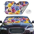 thumbnail image 2 of Kdxio The Garden Tricolor Pansy Flower Print Windshield Sun Shade,UV Rays and Sun Heat Protection,Sunshade for Car Windshield,Car Shade Front Windshield - Medium, 2 of 6