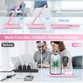thumbnail image 6 of Wireless Charger,3 in 1 Wireless Charging Station,18w Fast Wireless Charger Stand for iPhone 16 15 14 13 12 11 Pro Max XR XS, Charging Dock for iWatch 10 9 8 7 6 5 4 3 2 SE, AirPods Pro 4 3 2, 6 of 9