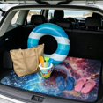 thumbnail image 2 of FOR U DESIGNS Shark Lightning Flame Print Car Trunk Mat for Truck SUV All Weather Cargo Liner Non-Slip Durable Rear Trunk Protection for Outdoor Activities, 2 of 7