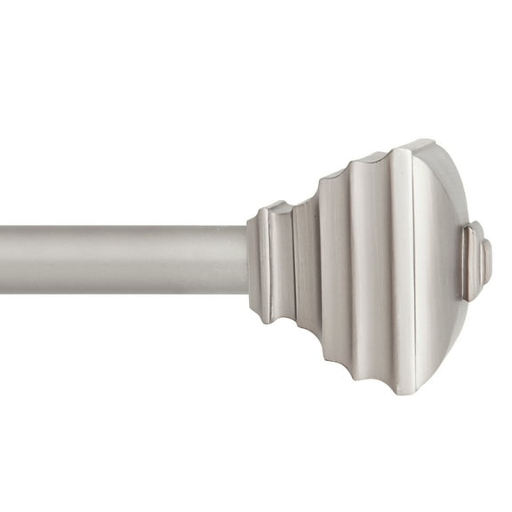 Kenney Jayden Window Curtain Rod, 3/4" Diameter, 66"-120" Length, Pewter