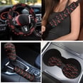 thumbnail image 3 of Yuyamidu Red Cherry Car Seat Covers Full Set with Car Carpet Mats Steering Wheel Cover Safe Belt Pads Handbrake Cover Coasters 15 PCS Auto Accessory, 3 of 6