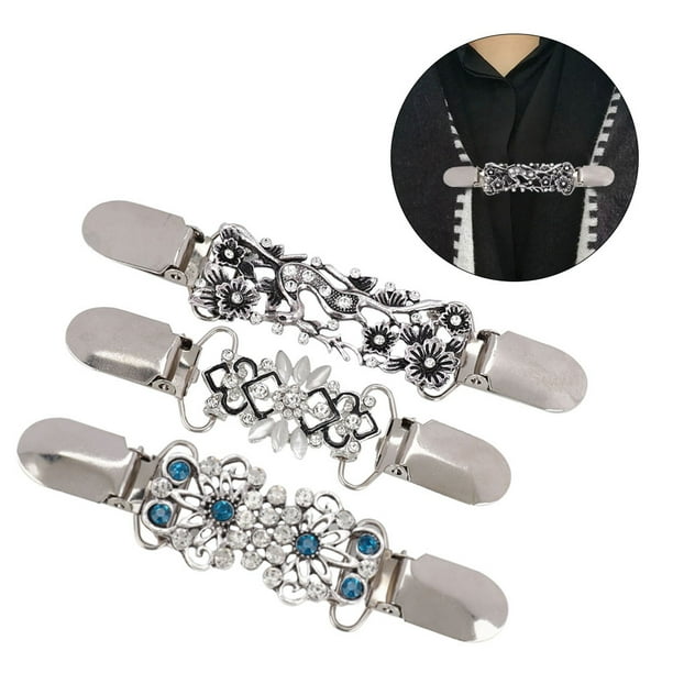 Clip Per Maglione NHPY 4 Pezzi Nero - Fermagli Regolabili Per Cardigan E Cappotti - Foto 7