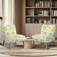 thumbnail image 4 of HELLHERO Pastel Floral Print Elastic Armless Accent Chair Protector with Anti Stain, Decorations Armless Chair Slipcover, 4 of 8