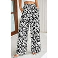 thumbnail image 2 of PRETTYGARDEN Womens Pants Elastic Waist Floral Lightweight Palazzo Pants for Women Casual Lounge Wide Leg Pants Woman, 2 of 7