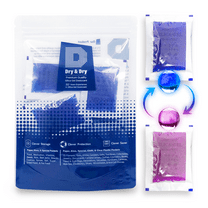 5 Gram [25 Packs] "Dry & Dry" Premium Blue Indicating Silica Gel Packets - Rechargeable