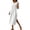 v#93White409, variant on Womens Dresses Solid Color Short Sleeve V-Neck Henley Buttons With Side Slit Design Ankle-Length Slim Fit Soft Fabric For Summer Beach Leisure Dress,Red,Xxl