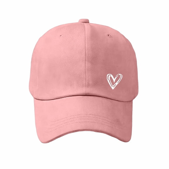 Gsakboxl Sun Hats for Women Women Heart Embroidered Distressed Baseball Cap, Adjustable Cotton Dad Hat for Casual Daily and Outdoor Sun Protection
