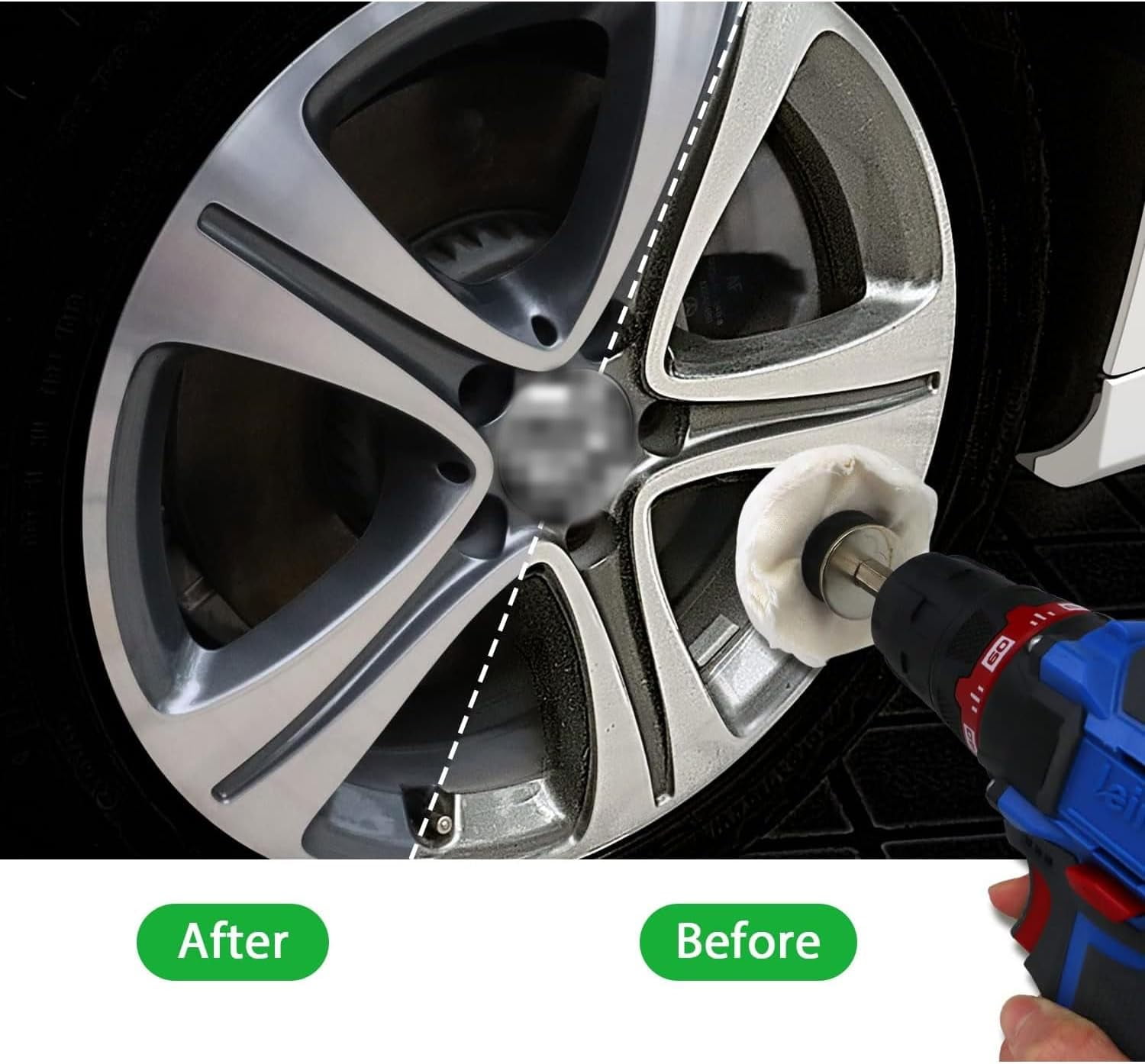 chasenew 10PCS Buffing Wheel for Drill, Flannelette Polishing Wheels Mixed Polish Head Kit with 1/4'' Shaft for Car Wheel Aluminum Stainless Steel Chrome Manifold Washing & Polishing