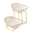 thumbnail image 3 of Lipstore Ceramic Fruit Bowl for Kitchen Counter Decorative for Fruits Cupcake Candies 2 Layers, 3 of 8