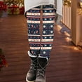 thumbnail image 2 of KHONTS Women's Christmas Printed Pants Festive Holiday Leggings Soft Stretch High Waist Daily Wear Bottoms Navy M, 2 of 4
