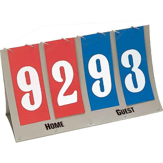 Champion Sports FAS4 Tabletop Scorer, Red & Royal Blue