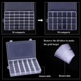 thumbnail image 4 of Caja organizadora de cuentas de plástico OUTUXED, 36 rejillas con divisores, 4 unidades, 4 of 7