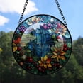 thumbnail image 2 of Wreath Stained Glass Suncatcher Ornament, Wreath Christmas, Wreath Stained Glass Decor, Family Christmas Ornament, Christmas Birthday Gifts for Dad Vz4AOh, 2 of 5