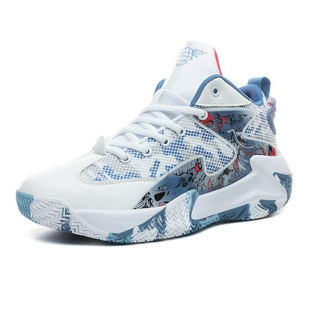 

Men s Mesh Breathable Basketball Shoes Waterproof Non-slip And Shock-absorbing Sneakers With Graffiti Design