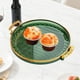 thumbnail image 3 of Soporte multifuncional para almacenamiento de refrigerios, platos bonitos, bandeja redonda decorativa para dulces Verde, 3 of 9