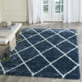 thumbnail image 4 of SAFAVIEH Montreal Vesela Geometric Diamonds Shag Area Rug, Blue/Ivory, 5'3" x 7'6", 4 of 8