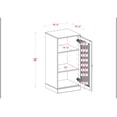 thumbnail image 5 of 100% Solid Wood 16.5" Bathroom Cabinet with Frosted Glass Door, 5 of 5