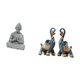 thumbnail image 5 of Estatua de mono,Estatua de Buda Mono para Interiores y Exteriores Budista,Figura de elefante,Figuras de elefantes,estatuas,adornos de animales,Escultura coleccionable para, 5 of 8