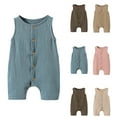 thumbnail image 4 of Utoimkio Cute Baby Sleeveless Onesies Bodysuits Unisex One Piece Rompers Summer Clothes for Infant Boys Girls 3-12 Months, 4 of 4