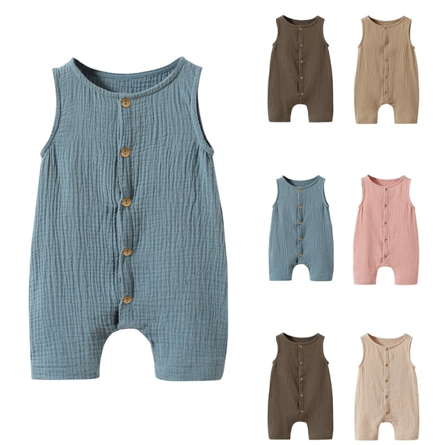 JDQJBZ Baby Romper Summer Outfit Short Sleeve Bodysuit Newborn Clothes