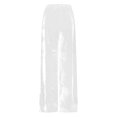 thumbnail image 5 of vigerkar Women's Velvet Pants Drawstring Waist Wide Leg Casual Lounge Pant (White, M), 5 of 6